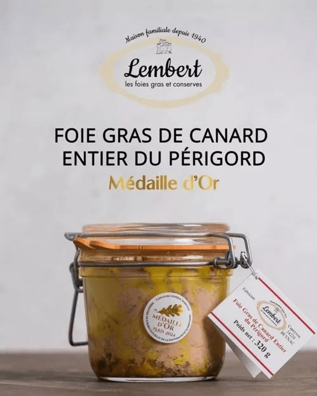 Foie-Gras de canard entier du Périgord Médaille d'Or 2024